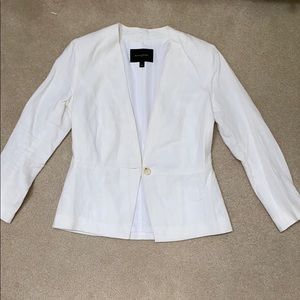 White linen blazer